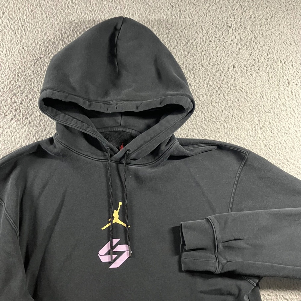 Nike Air Jordan Luka Doncic Nitro Glitch Hoodie M Black Basketball Sweatshirt